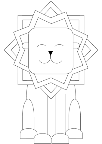 Cartoon Lion Coloring Page